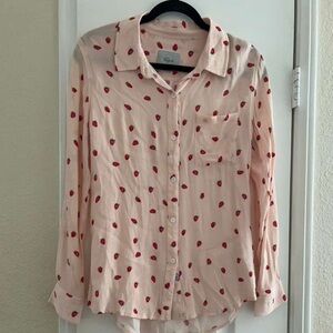 Rails- Strawberry Pink Button-Up Shirt